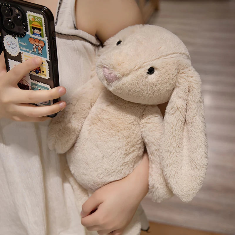 Simulation Fluffy Soft Stuffed Rabbit Plush Animal Lovely Funny Huggable Pillow Birthday Gift Lazy Rabbit Toys For Children