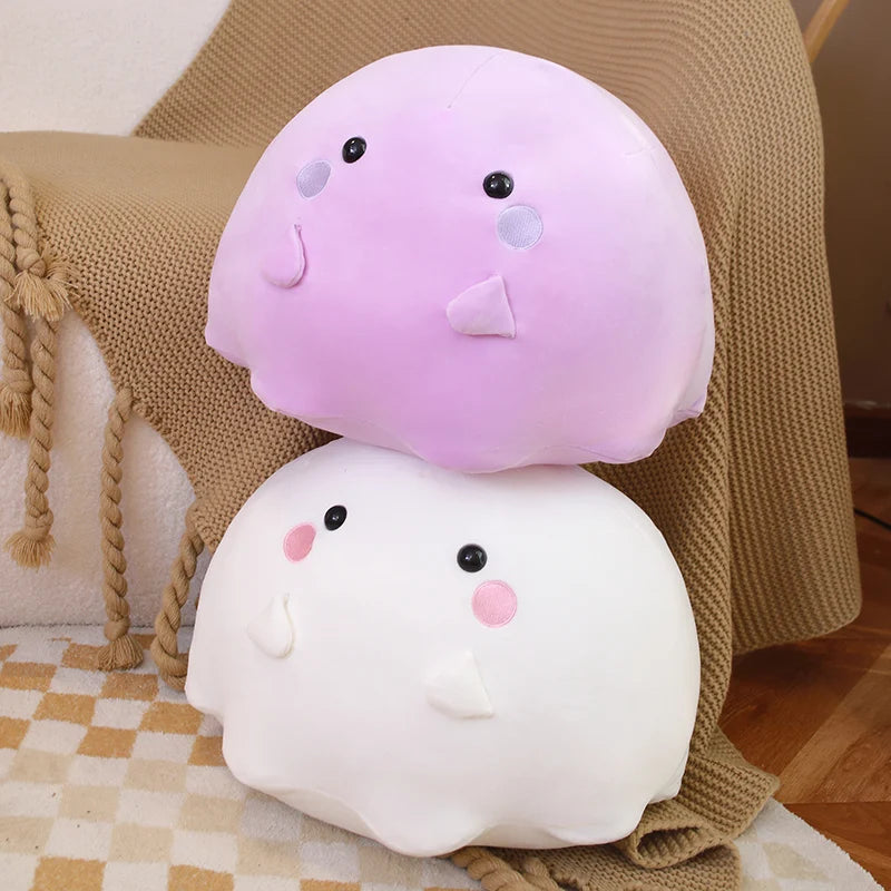 2 Sizes Creative Funny Toys Soft Stuffed Plush Purple&White Ghost Doll Cute Halloween Trick Toys Surprised Present For Kids