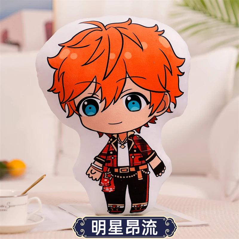 45cm Ensemble Stars Cartoons Anime Plush Toy Eichi Sakuma Rei Throw Pillow Cosplay Sofa Cushion Double-sided Printing Girl Fans