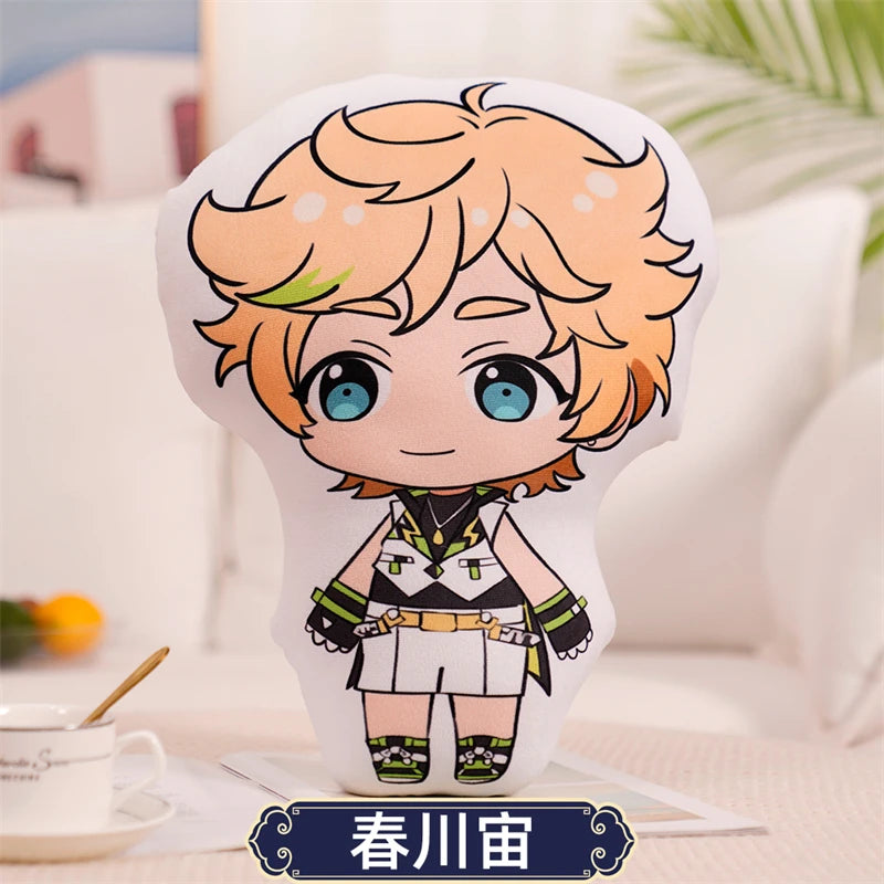 45cm Ensemble Stars Cartoons Anime Plush Toy Eichi Sakuma Rei Throw Pillow Cosplay Sofa Cushion Double-sided Printing Girl Fans