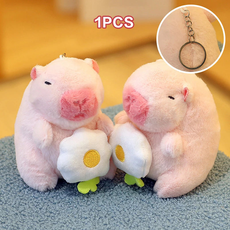 Cute Plush Dr Capibala Doll Pendant Exquisite Capybara Stuffed Toy Fashion Women Bag Pendant Car Hangings Ornament Keyring