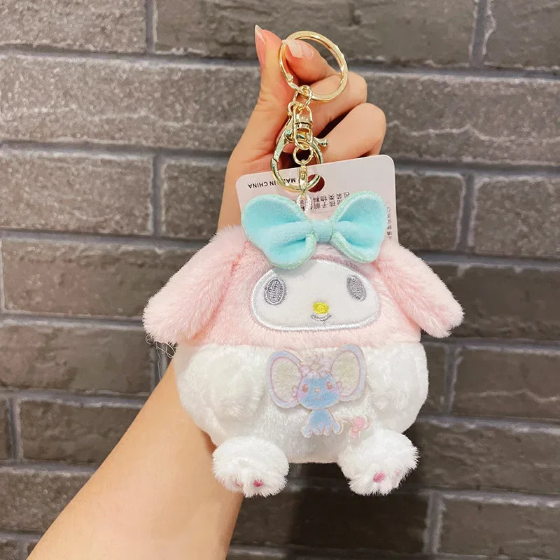 Sanrio Cute Coin Purse Student Children Storage Doll Pendant Plush Toy Small Pendant Key Chain