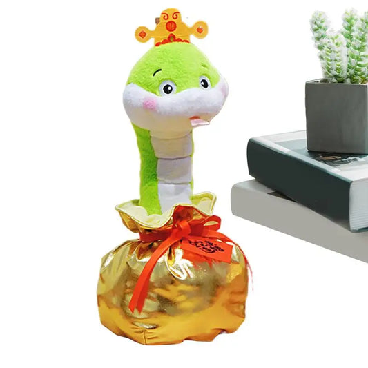 2025 New Year Plush Doll Singing Chinese Snake Toy Cute Snake Stuffed Animal Soft 2025 Chinese New Year Snake Decorations