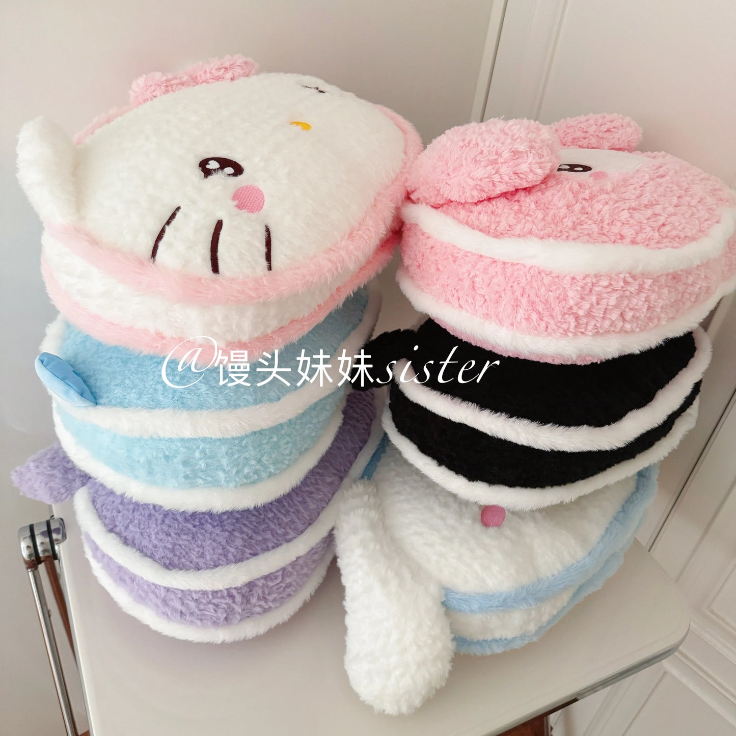 Sanrio Hello Kitty Plushies Doll Kuromi Cinnamoroll My Melody Throw Pillow Hangyodon Plush Toy Sofa Bed Back Cushion Xmas Gifts