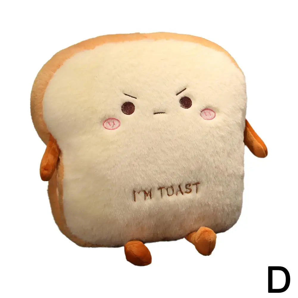 Plush Toast Bread Pillow Cute Simulation Food Hot Dog Soft Doll Hand Warmer Pillow Cushion Home Decor Kids Toys Birthday Gift