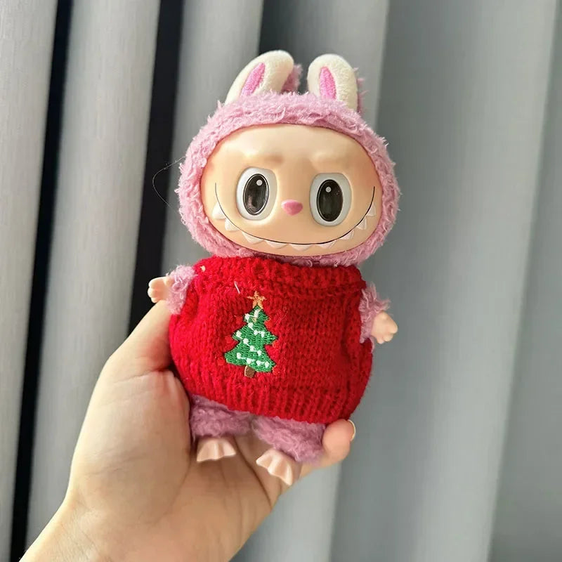 Mini Plush Doll'S Clothes Outfit Accessories For Labubu V2 christmas cookie man love hat Clothing for Labubu cloth