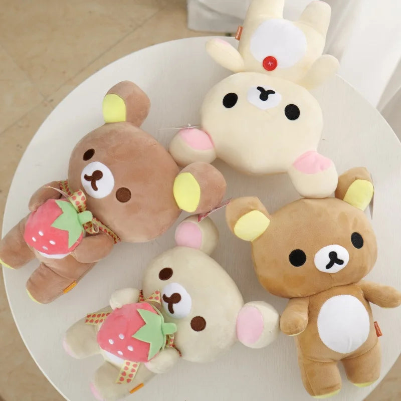 Kawaii Rilakkuma Plush Lovely Animal Kuma Plushies Teddy Bear Stuffed Doll Kawaii Rilakkuma Plush Toy Bear Dress up Gift for Kid