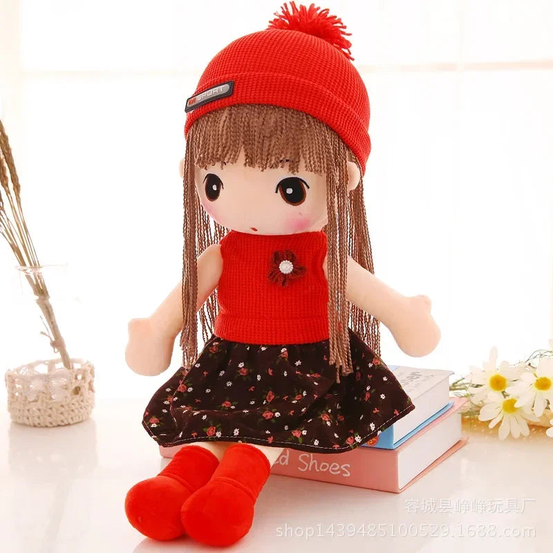 45CM Stuffed Plush Toy Girl's Kids Birthday Gift Stuffed Girl Doll Plush Wedding Rag Doll Cute RagDoll Toy for Girl Boy Gift