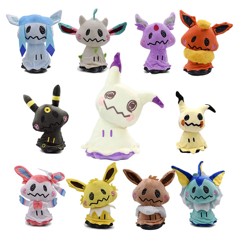 Pokemon shiny Mimikyu Plush Toys Cos Glaceon Leafeon Jolteon Sylveon Stuffed Espeon Umbreon Vaporeon Peluche Dolls Gifts Kids