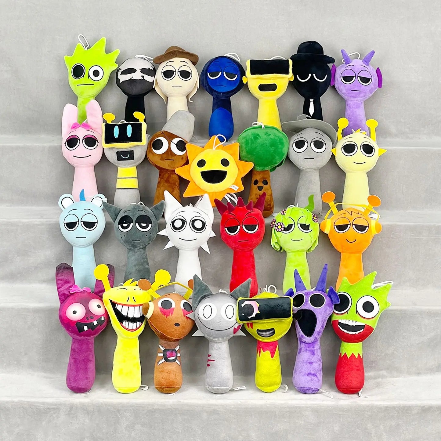 TreasuringU New 25cm Sprunki Plush Toys Horror Game Incredibox Stuffed Plushie Dolls Cute Soft Pillows Christmas Children Dolls