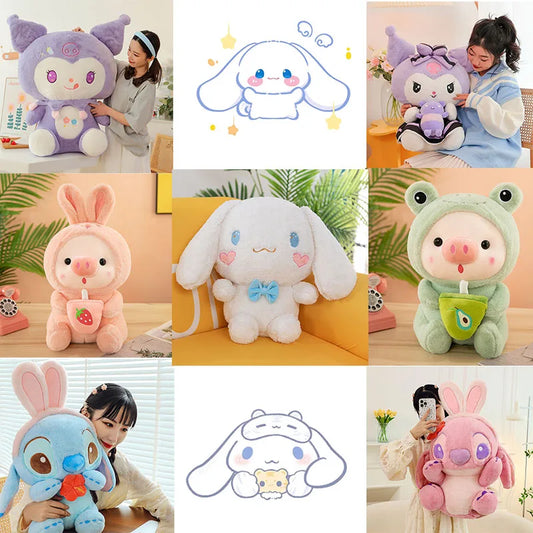 30CM Sanrio Plushies Dolls Cartoon Kuromi Stuffed Plush Doll My Melody Plush Toys Pillow Room Decoration Children Birthday Gifts