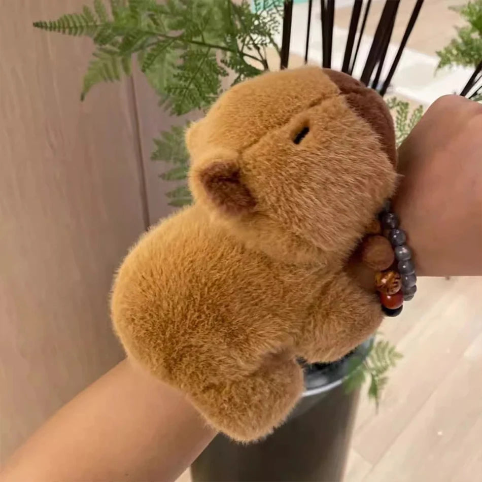 Capybara Plush Simulation Capibara Anime Fluffty Toy Cute Capybara Plush Toys With Hand Circle Ring  Animals Stuffed Dolls