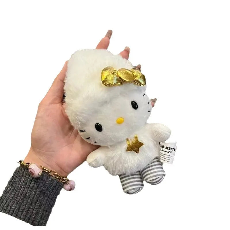 Christmas Clothes Hellokitty Doll Backpack Pendant Sanrio Cute Plush Keychain Anime Peripheral Girly Heart Collection