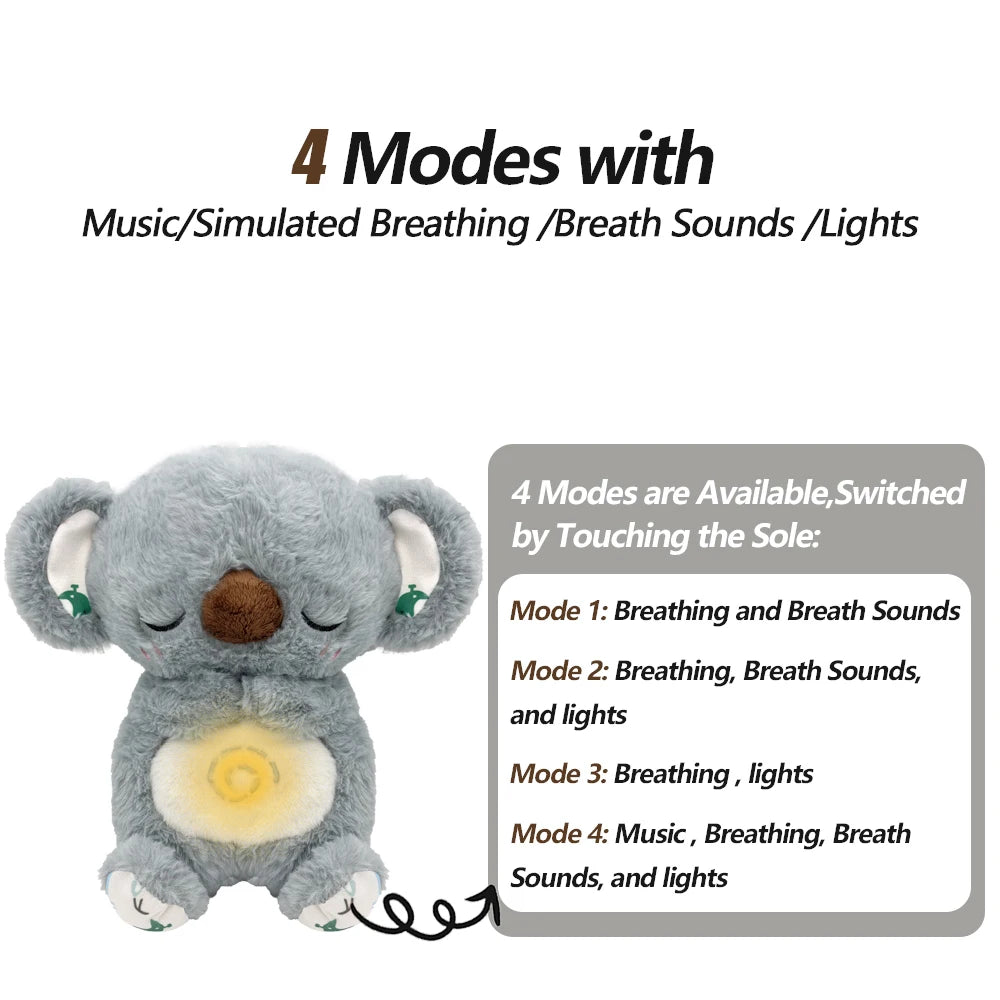 4 MODES Original Sleeping Time Baby Breathing Anxiety Relief Capybara Sensory Toys with Hug Stuffed Plush Capybara and Otter Toy