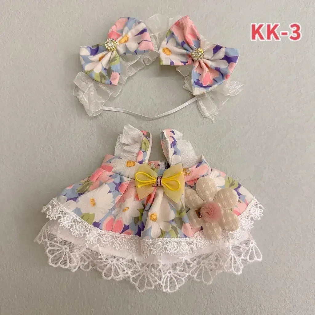 20cm cotton doll cute and sweet Lolita dress 20cm doll changing clothes small skirt for Baby three v3 no doll