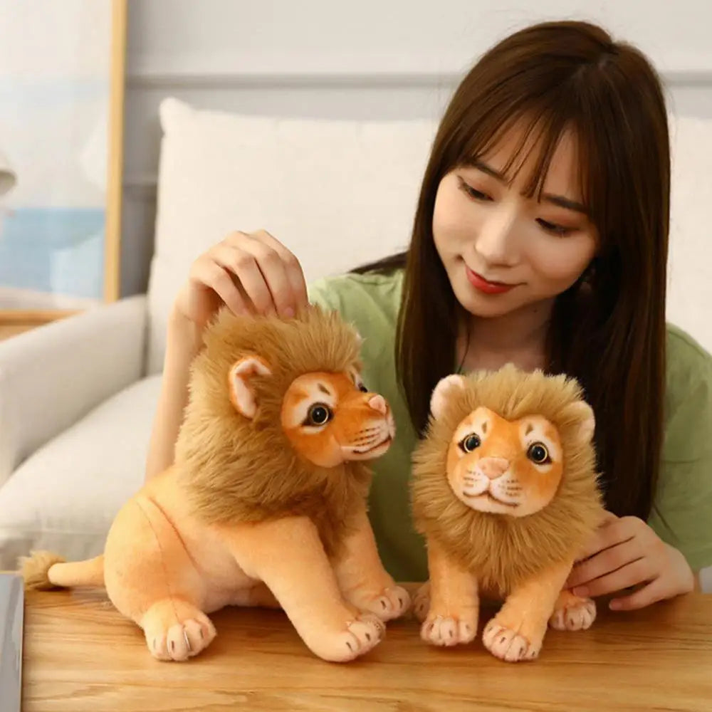 Cute Lion Tiger Doll Plush Toy Stuffed Toys Kawaii Plushies Dolls Pillow Simulation Animals Toys for Children Home Decoration