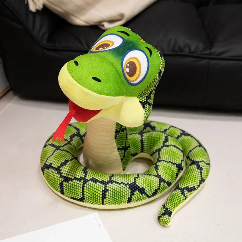 25/35/45cm Hot Sale Simulation Green Snake Plush Doll Reptile Funny Snake Holiday Birthday Gift Doll Home Decoration