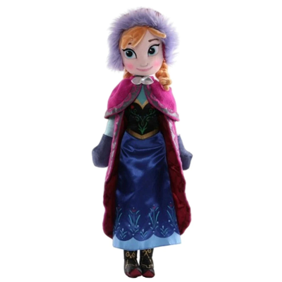 Anime Frozen The Plush Princess Anna Kawaii Doll Snow Queen Princess Anna Elsa Soft Stuffed Toys Gifts For Girls Birthday Kids