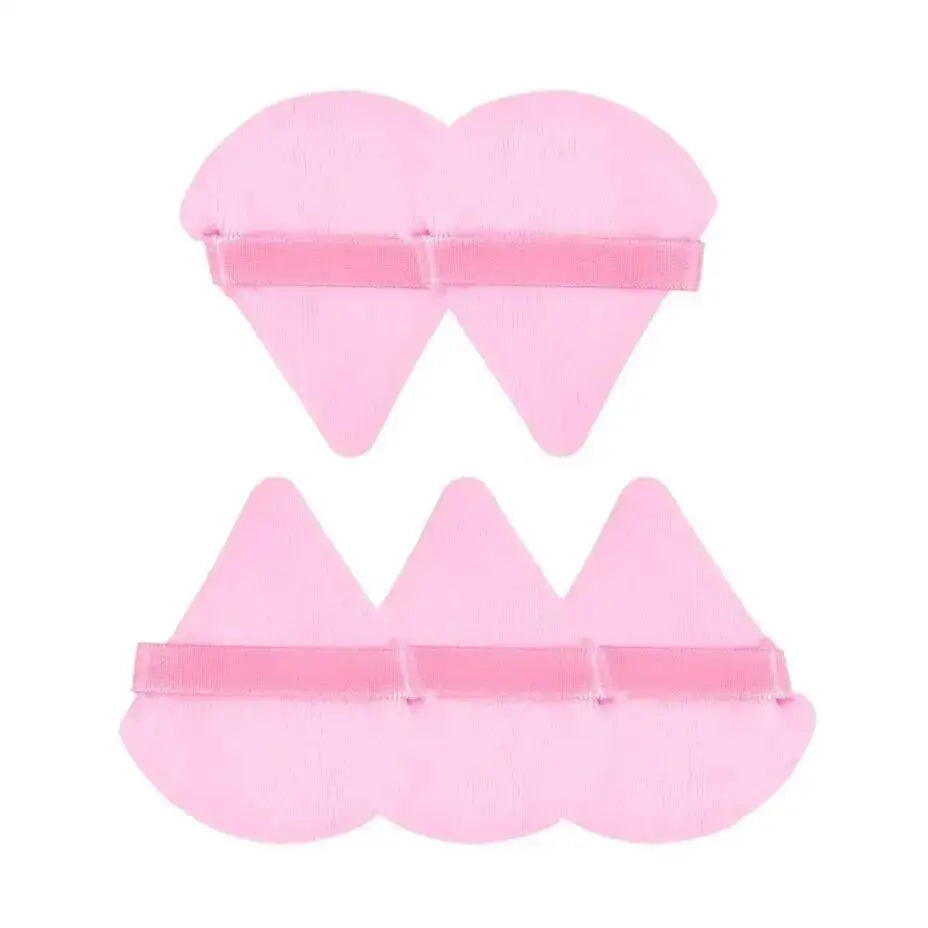 3/5/6 Pcs Triangle Powder Puff For Loose Powder Liquid Cosmetic Soft Plush Powder Puff Makeup Foundation Puff Makeup Tool