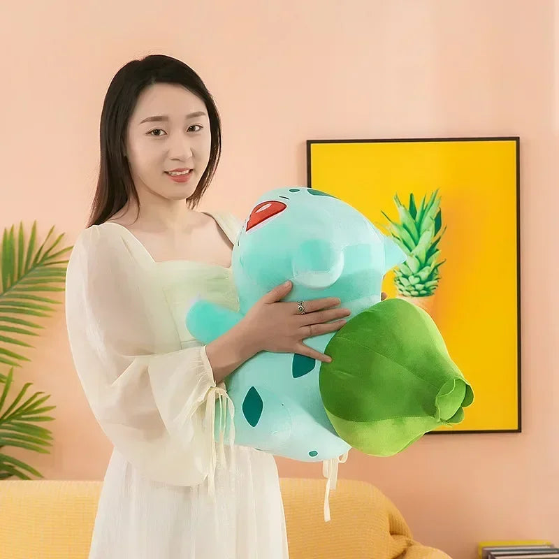 95CM Super Big Kawaii Pokémon Anime Bulbasaur Doll Cartoon Plush Soft Plushies Stuffed Animal