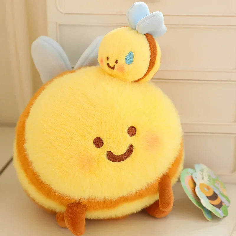 20/28CM Cute Zipper Bee Doll Stuffed Plush Animal Kids Toys Cartoon Pillow Creative Lovely Girls Doll Birthday Gifts Home Decor