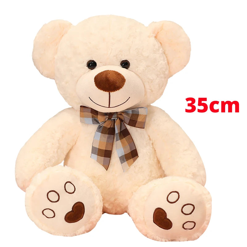 High Quality Cute Plush Bear Plush Pillow Lovely Bow-Knot Bears Plush Toys Stuffed Soft Animal Dolls Xmas Valentine's Gift