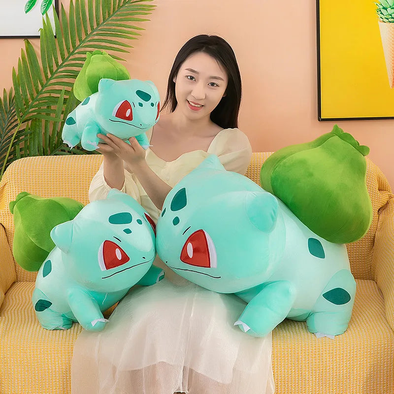 45cm Pokemon Bulbasaur Plush Stuffed Doll Toy Soft Anime Dolls Stuffed Animal Kawaii Throw Pillow Birthday Gift for Boys Girls