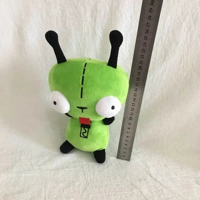 28cm Alien ET 3D Eyes Green Invader ZIM GIR Dog Plush Figure Toy Soft Stuffed Collectible Toy Christmas Gift Toys for Children