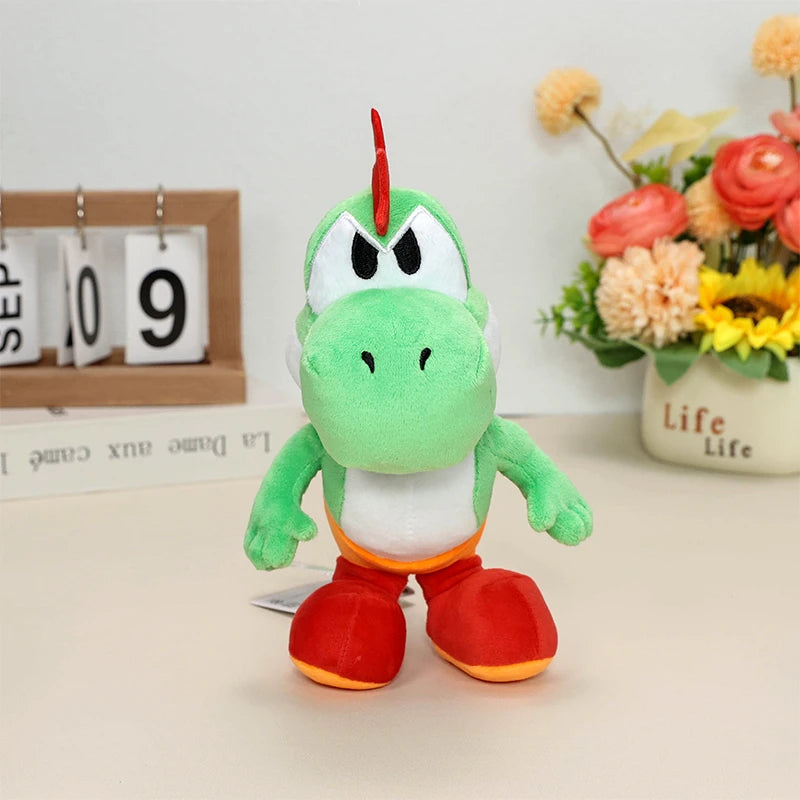 Kawaii Mario Koopa Troopa Yoshi Goombella Plush Toys Cute Anime Koops Princess Peach Mushroom Donkey Kong Stuffed Peluche Dolls