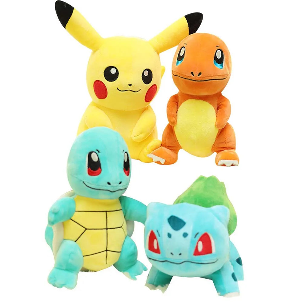 25CM Pokémon Plush Doll Toys Kawaii Pikachu Charmander Jigglypuff Bulbasaur Psyduck Anime Pokemon Stuffed Toy Peluche Dolls Gift