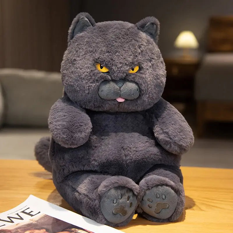 30cm-60cm Kawaii British Shorthair Cat Soft Plush Toys Stuffed Animal Dolls Gift Lovely Fat Gray Cats Pillow Home Decor