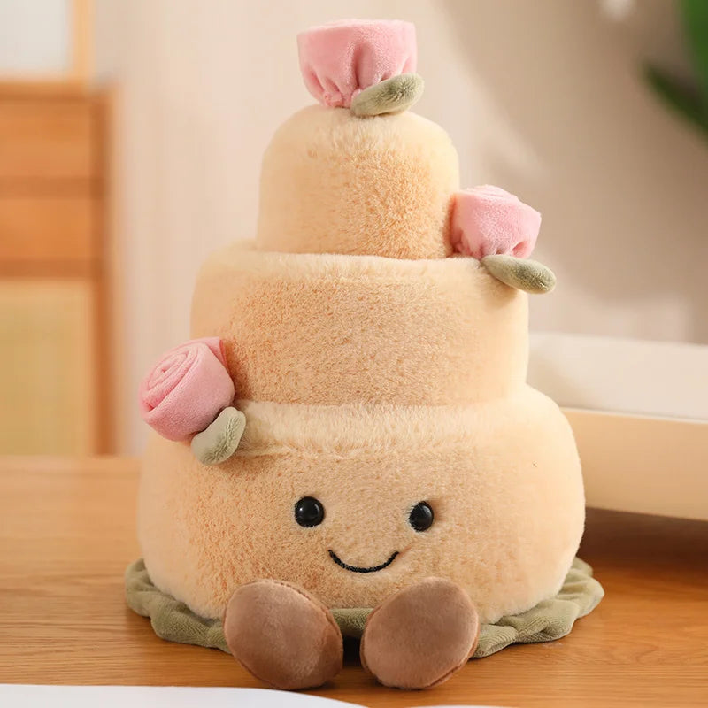 Fun Wedding Cake Cute Diamond Ring High Quality Plush Toy Creative Surprise Birthday Holiday Gift Party Decor Doll