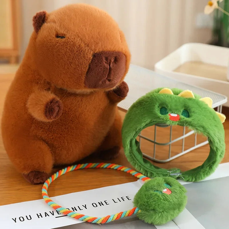 Hot Sale Cartoon Capybara Plush Toy Simulation Capibara Cosplay Rabbit Dinosaur Dog Frog Decor Bubble Stuffed Animals