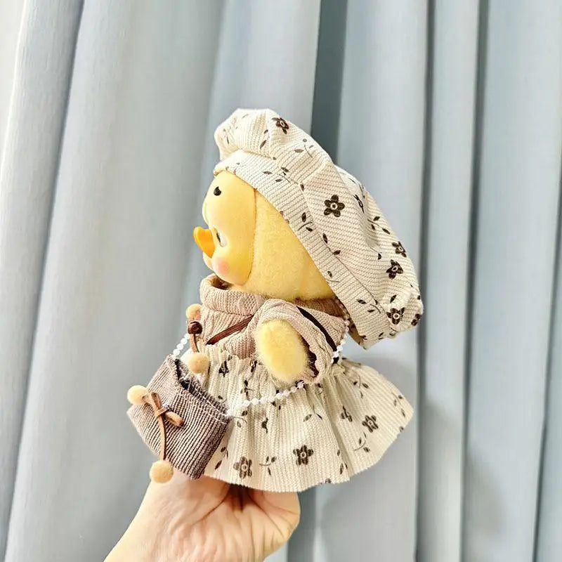 For 20cm upset duck plush series baby clothes little yellow duck doll clothes fragrance suit