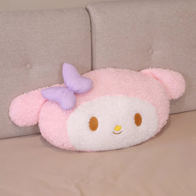 Big Size Sanrio Hello Kitty My Melody Plush Toy Stuffed Anime Badtz Maru Keroppi Back Cushion Sanrio Pillow Xmas Gifts Girl