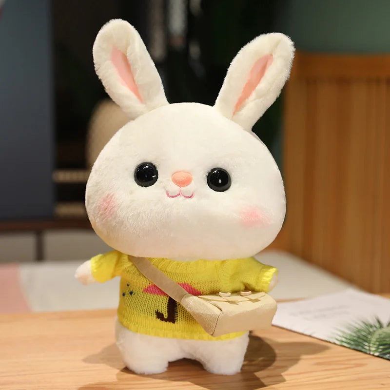 Soft Rabbit Lalafanfan Rabbit Cafe Girl Plush Toy Cute 30cm Kawaii Lalafanfan Doll Wearing Glasses Wearing Clothes Toys Gift