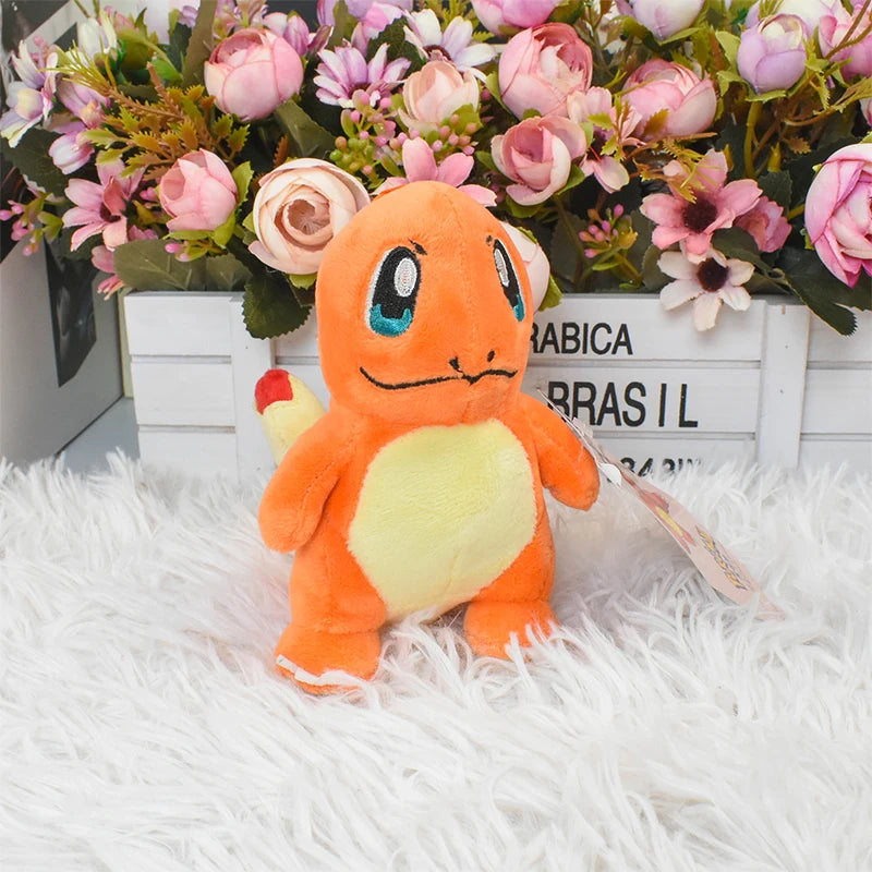 Pokemon Pikachu Snorlax Psyduck Plush Toys Keychain Cute Anime Charmander Stuffed Animals Peluche Dolls Birthday Gifts Kids