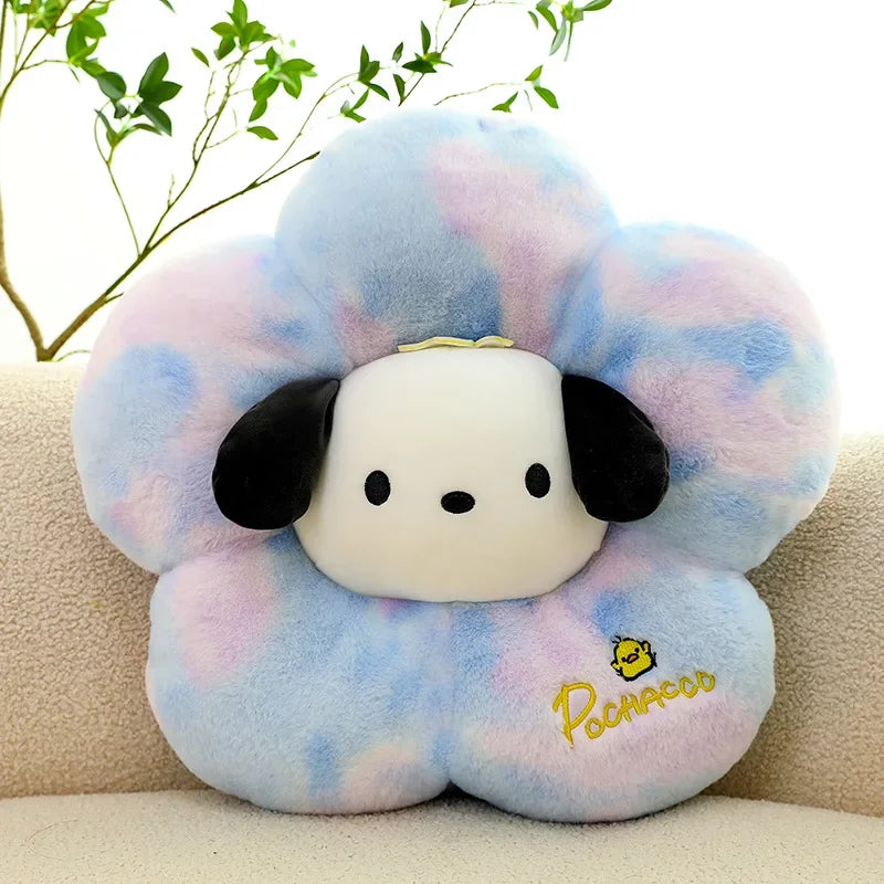 Sanrio Pochacco Pillow Throw Cartoon Creative Petal Plush Toy Office Cushion Afternoon Nap Sofa Head Pillow Kawaii Surprise Gift