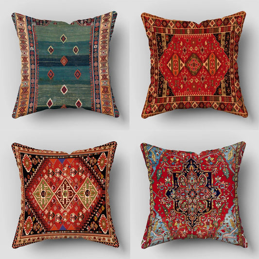 Persian Rug Pattern Pillowcase Living Room Sofa Cushion Cover Fashion Decorative Home Decor 45X45cm Two Sides Short Plush