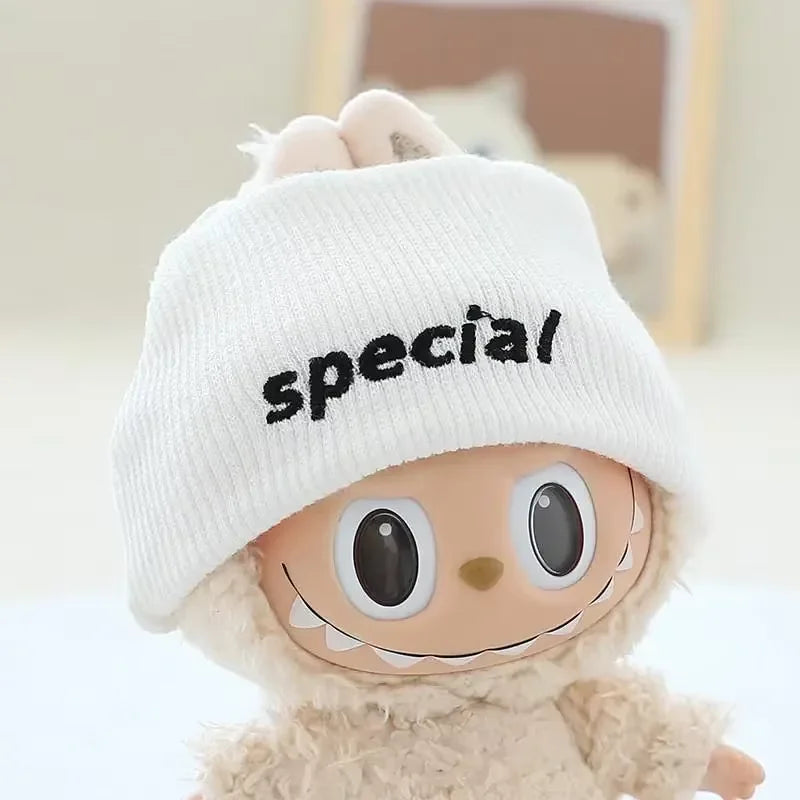 For 17cm LABUBU hat sit party macaron outfit doll bucket Hat Cute Doll Accessories Kids Girls Toys