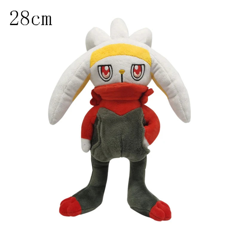 Big Size 68cm Sleeping Scorbunny Plush Toys Pokemon Cinderace Plushies Stuffed Doll Cartoon Rabbit Xmas Present For Kids Gift