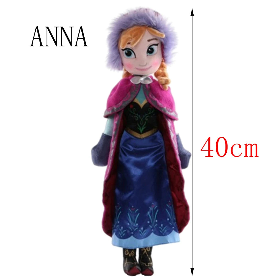 30-50 CM Frozen Anna Elsa Dolls Snow Queen Princess Anna Elsa Doll Toys Stuffed Frozen Plush Kids Toys Birthday Christmas Gift