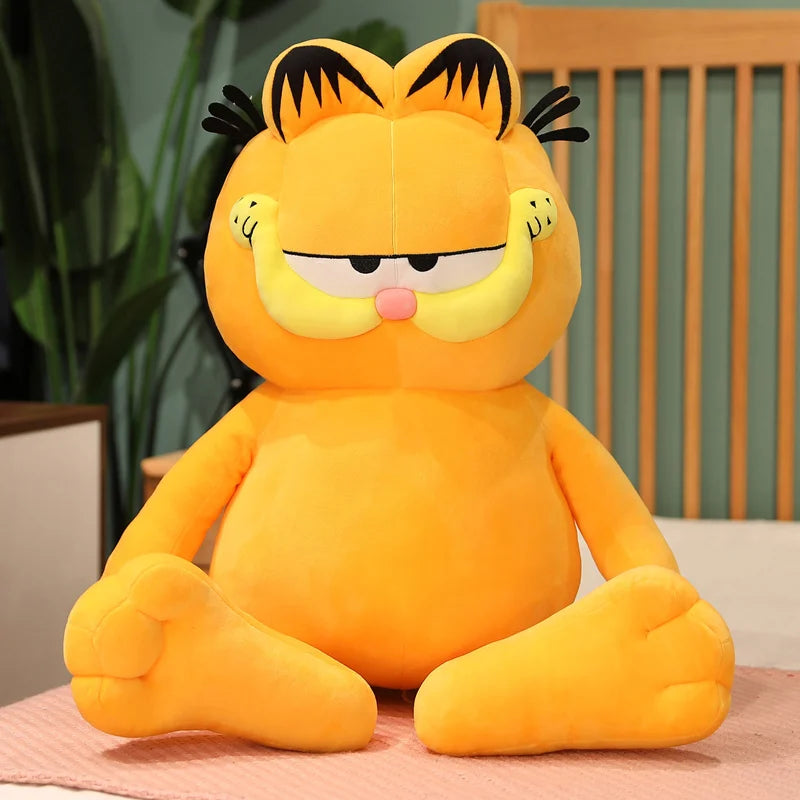 Giant  Garfield Fat Angry Cat Plush Toys Animals Lazy Kitty Stuffed Doll Tiger Skin Simulation Cat Plushies Pillow Xmas Gifts