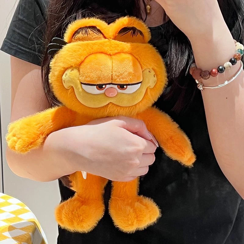 Big Size Miniso Garfield Plush Fat Angry Kitty Plush Toy Lazy Foolishly Tiger Skin Simulation Ugly Cat Garfield Stuffed Doll