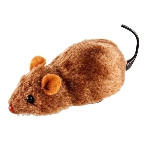 1Pcs Funny Lifelike Plush Mouse Running Rat Toy for Cats Dogs Pets Kids Random Color Cat Birthday Gift