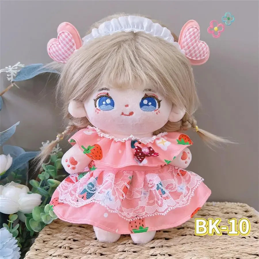 For Baby Three V3/20CM Cotton Doll Plush Doll Replacement Outfit Lolita Maid Dress Playing House Accessories for labubu dress