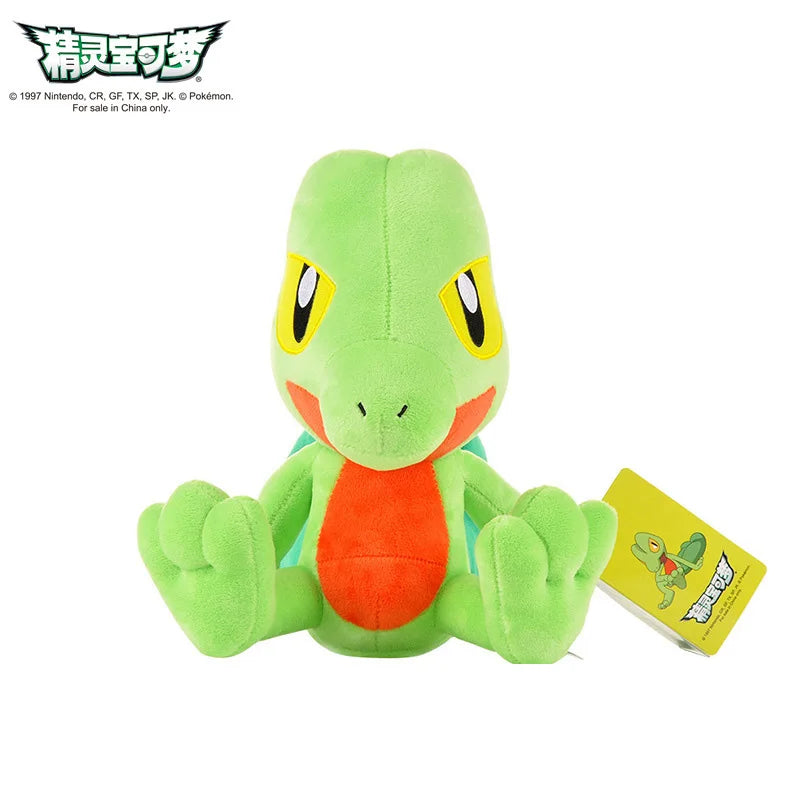 Treecko Peluche Pokemon Plush Toys Stuffed Dolls Cartoon Cute Dolls Kawaii Birthday Christmas Gift For Kids Friends Collection