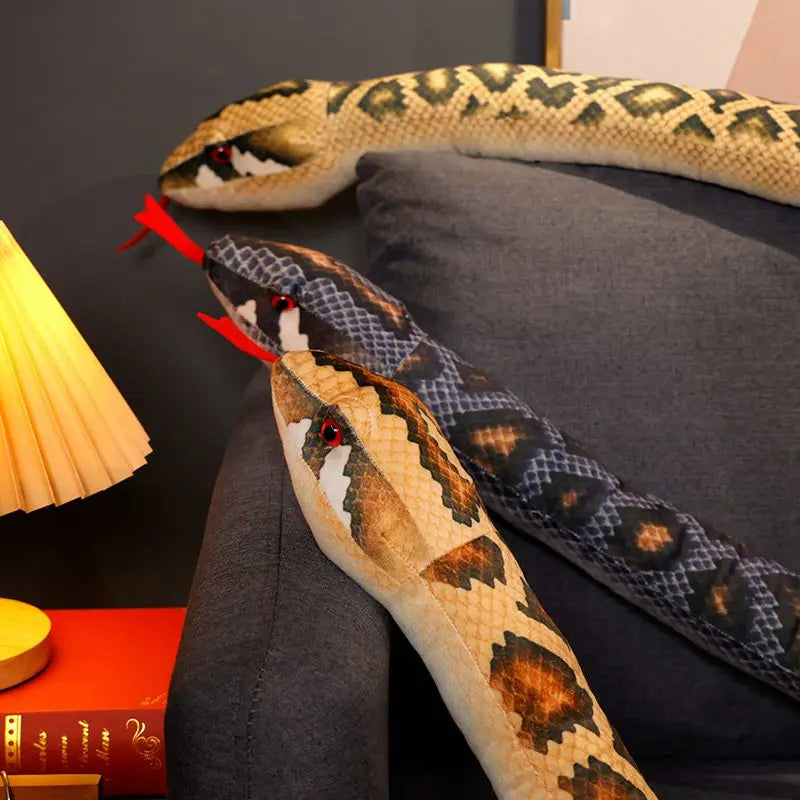 210cm Simulation Soft Plush Toys Giant Long Snake Animals Python Cloth Toy Stuffed Dolls Birthday Christmas Gifts