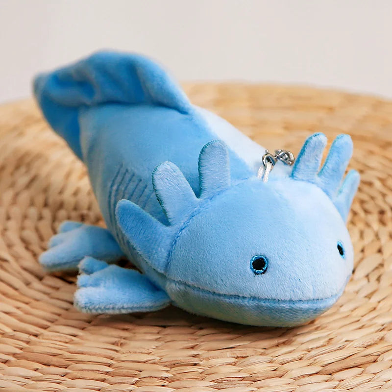 23CM Cartoon Salamander Plush Pendant Doll Kawaii Ambystoma mexicanum Axolotl Animal Stuffed Soft Toys Bag Keychain Decor