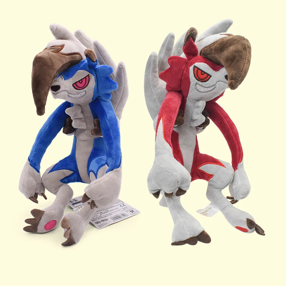 Pokemon Anime Shiny Lycanroc Animals Midnight Midday Lycanroc Wolf Plush Peluche Soft Stuffed Toys Dolls Kids Gifts